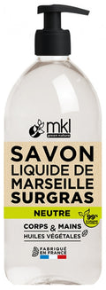 MKL Green Nature Neutral Marseille Liquid Soap Fragrance Free 1 L