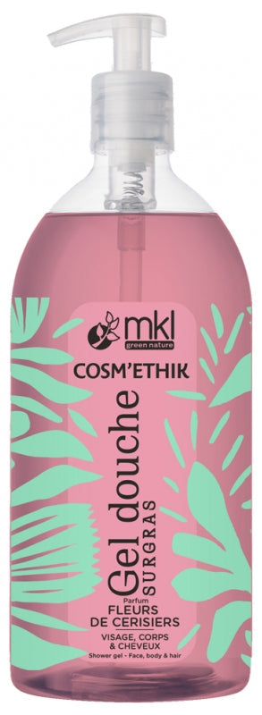 MKL Green Nature Cosm'Ethik Shower Gel Awara from Brazil Cherry Blossom Fragrance 1 Liter