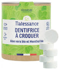 Natessance Chewable Toothpaste Organic Aloe Vera and Organic Menthol 80 Tablets