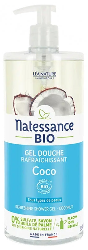 Natessance Organic Refreshing Shower Gel Coco 1L