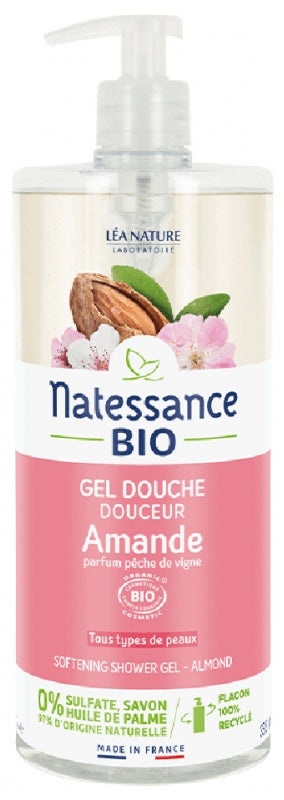 Natessance Softening Almond Shower Gel Organic 1L