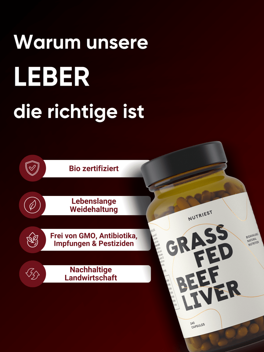 Gélules de foie de bœuf de qualité supérieure
