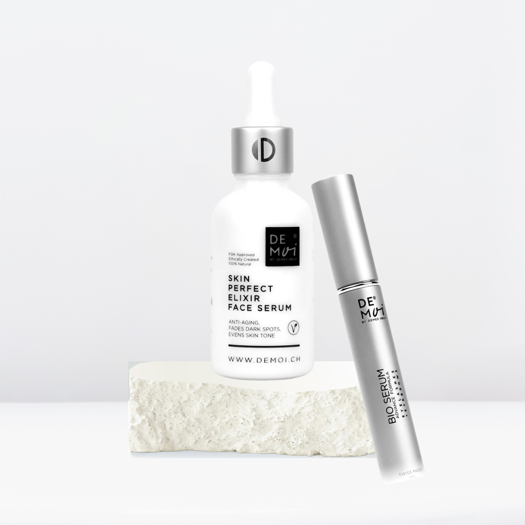 Power Duo: Bio Serum Advance Formula Eyelashes + Eyebrows and Skin Perfect Elixir Face Serum